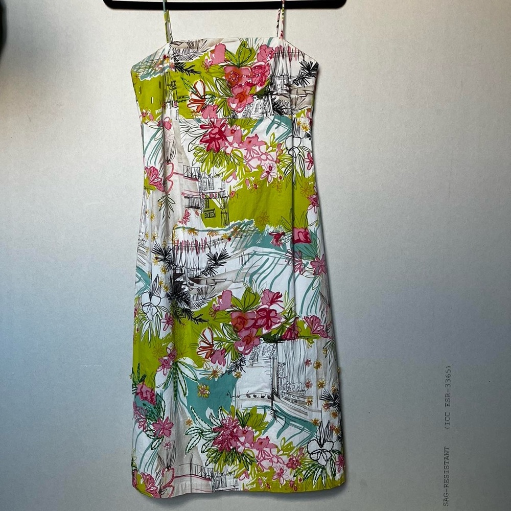Y2K Embellished Tropical Pencil Dress